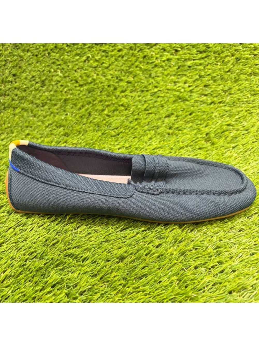 Rothy's The Driver Womens Size 9.5 Blue Casual Walking Slip On Loafer Shoes